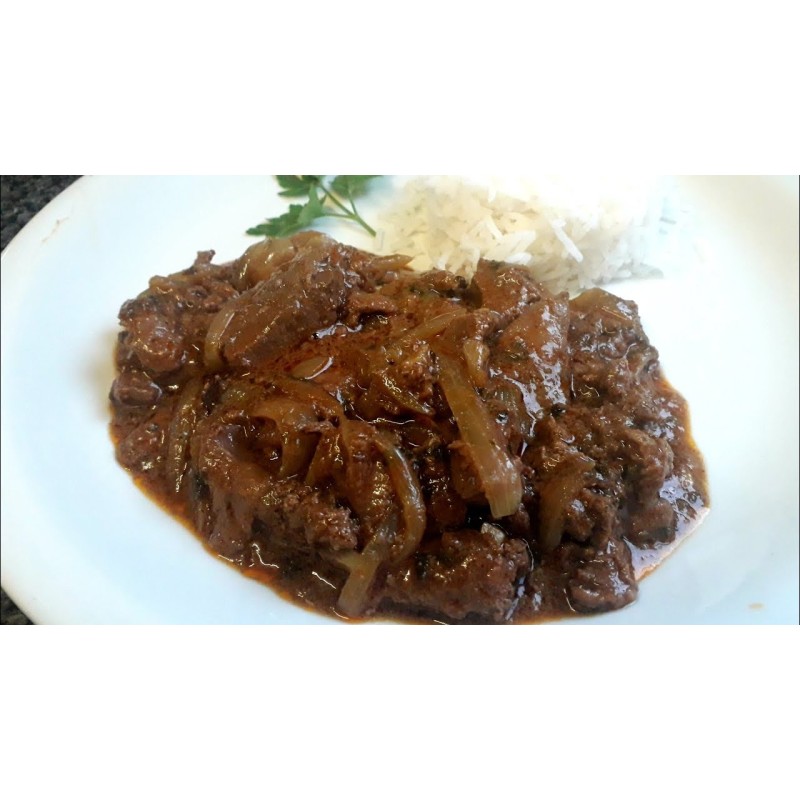 Higaditos encebollados con arroz