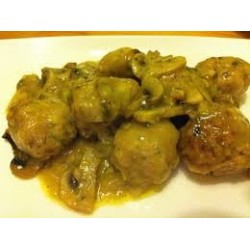 Albondigas con salsa de champiñon